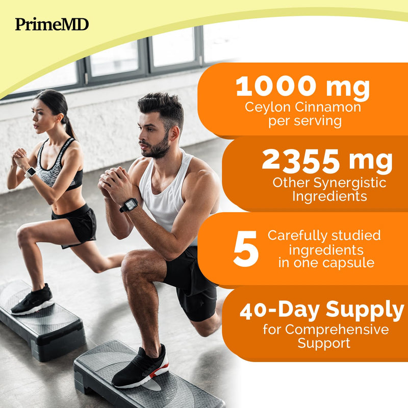 [Australia] - 5-in-1 Ceylon Cinnamon Capsules 2355mg - Ceylon Cinnamon and Apple Cider Vinegar Capsules - Turmeric and Panax Ginseng Capsules - Cinnamon Supplements with Bioperine 120 Count (Pack of 1) 