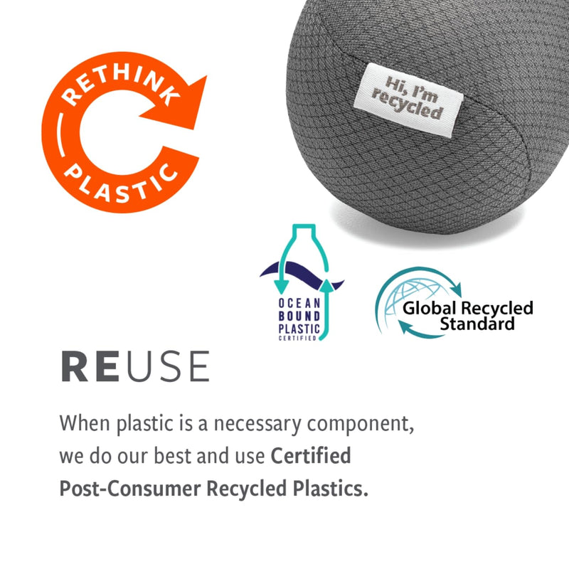 [Australia] - Full Circle Loads of Fun Anti-Static Dryer, Set of 3 – Quiet, Scent-Free and Hypoallergenic Reusable Fabric Softener Laundry Balls – Non Toxic and Vegan, gray 3 Count 