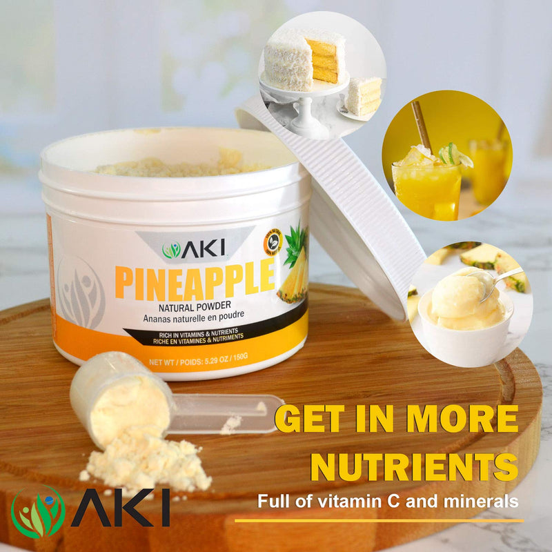 Pineapple Powder - Rich in Vitamin C, Raw & Rich in Nutrients - 5.29oz/150g