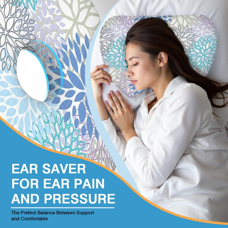 [Australia] - Ear Piercing Pillow for Side Sleepers Pillows with Holes for Ear Pain,Donut Pillow for Ear Side Sleeping Pillow for Adults CNH Ear Pain Relief Pressure Sores Ear Pillow with Hole in Center Blue 