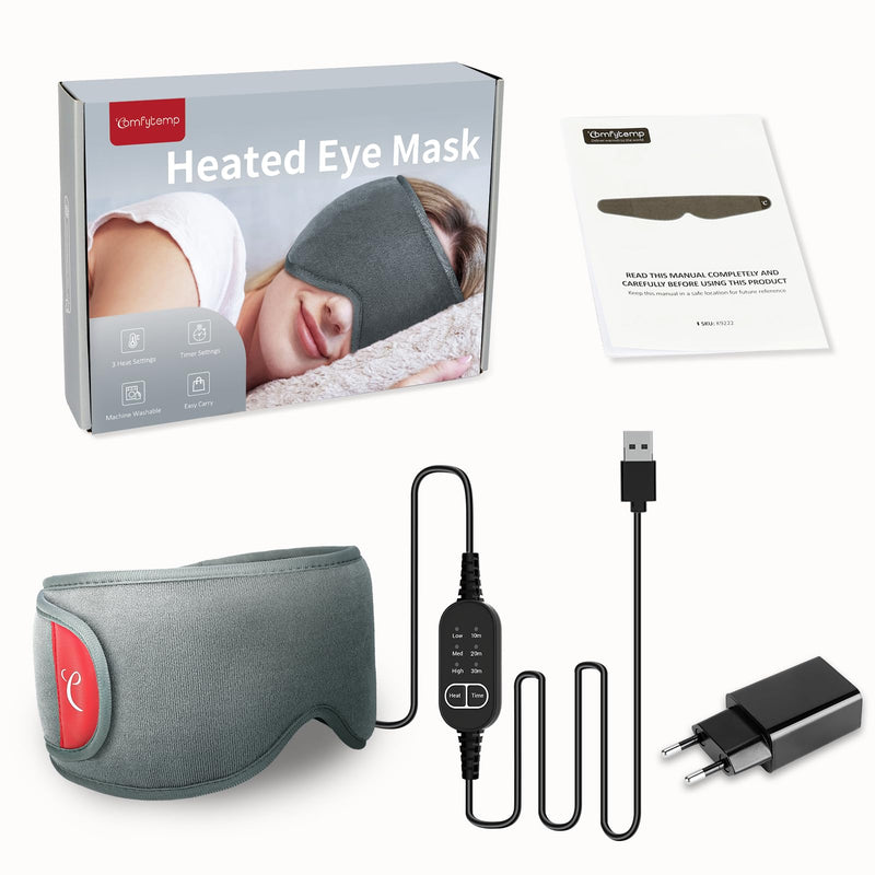 [Australia] - Comfytemp eye warmer heating pad for eyes with USB, heating goggles eye mask with 3 heat levels 3 automatic switch-off, heating mask heat goggles for dry eyes, styes, blepharitis, migraines 
