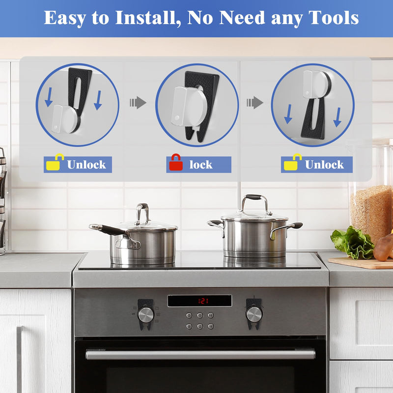 [Australia] - 5 Pack Stove Knob Locks,Gas Stove Knob Lock for Baby Safety,Child and Pets Safety Guards,Prevent Children or Pets from Accidentally Turning on Gas Stove 