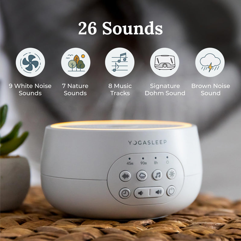 [Australia] - Yogasleep Dreamcenter Multi Sound White Noise Machine with Night Light, Sleep Timer, 26 Soothing Sounds for Travel, Noise Canceling for Office Privacy, Sleep Aid for Adults & Baby, Registry Gift 