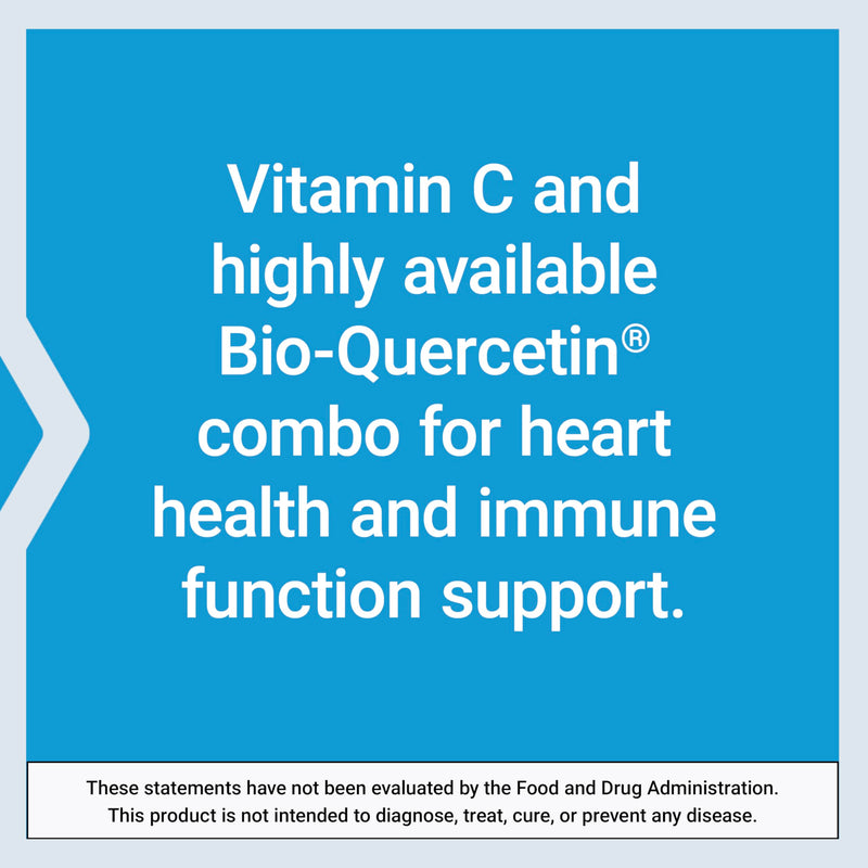Life Extension Vitamin C and Bio-Quercetin®, Cardiovascular Health Supplement, Immune Support, Highly absorbable, quercetin, Vitamin C, Gluten Free, Non-GMO, Vegetarian, 60 Tablets 60 Count (Pack of 1)