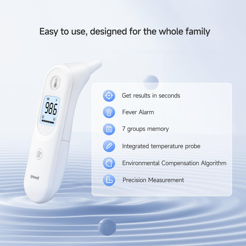 [Australia] - yuwell Thermometer, Digital Ear Thermometer for Adults, Babies, Toddlers and Kids – Fast, Gentle, and Accurate… YHT101 
