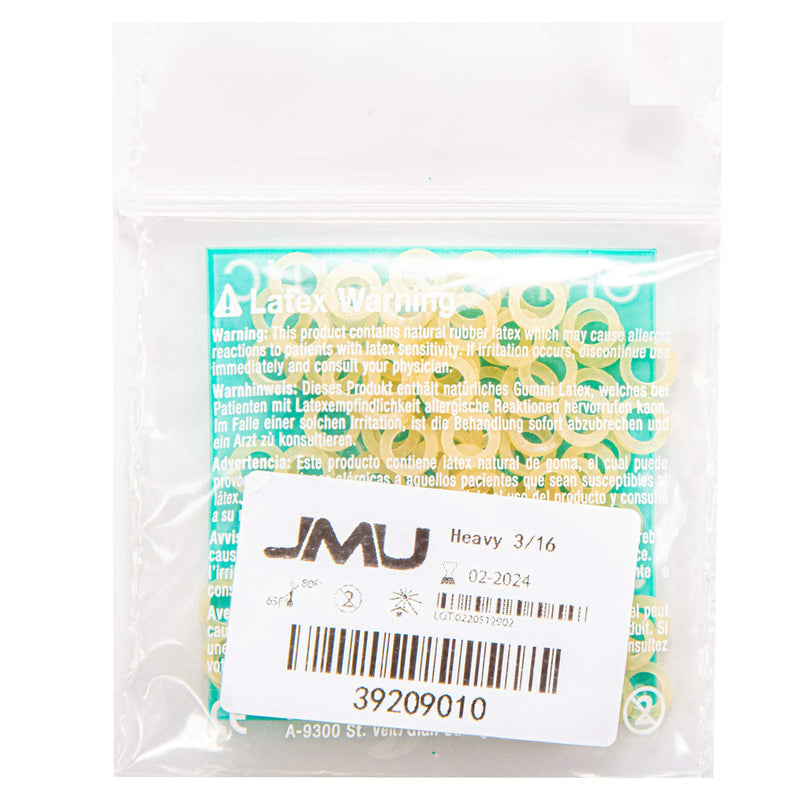 [Australia] - JMU Orthodontic Elastics 3/16 Heavy, 100 Pack Orthodontic Rubber Bands, Intraoral Elastic Bands Latex Dental Rubber Bands Made in USA 100 Pack-Natural 