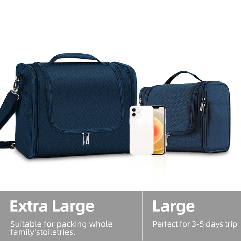 Large Toiletry Bag and XL Toiletry Bag Blue