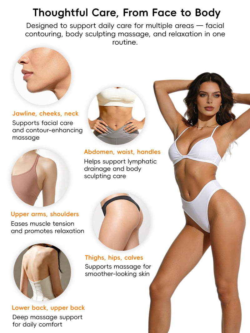 5-in-1 Body Sculpting Machine – Gua Sha & Cupping Vacuum Massage Device, Lymphatic Drainage Massage, Anti-Cellulite Tool & Skin Firming Care for Face, Belly, Arms, Legs, Waist & Love Handles