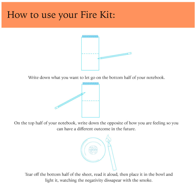 [Australia] - The Fire Kit ‚Äì Turn Over a New Leaf This Fall - Burn Negative Thoughts for Stress Relief and Healing - Care Kit By Two Sage Sisters 