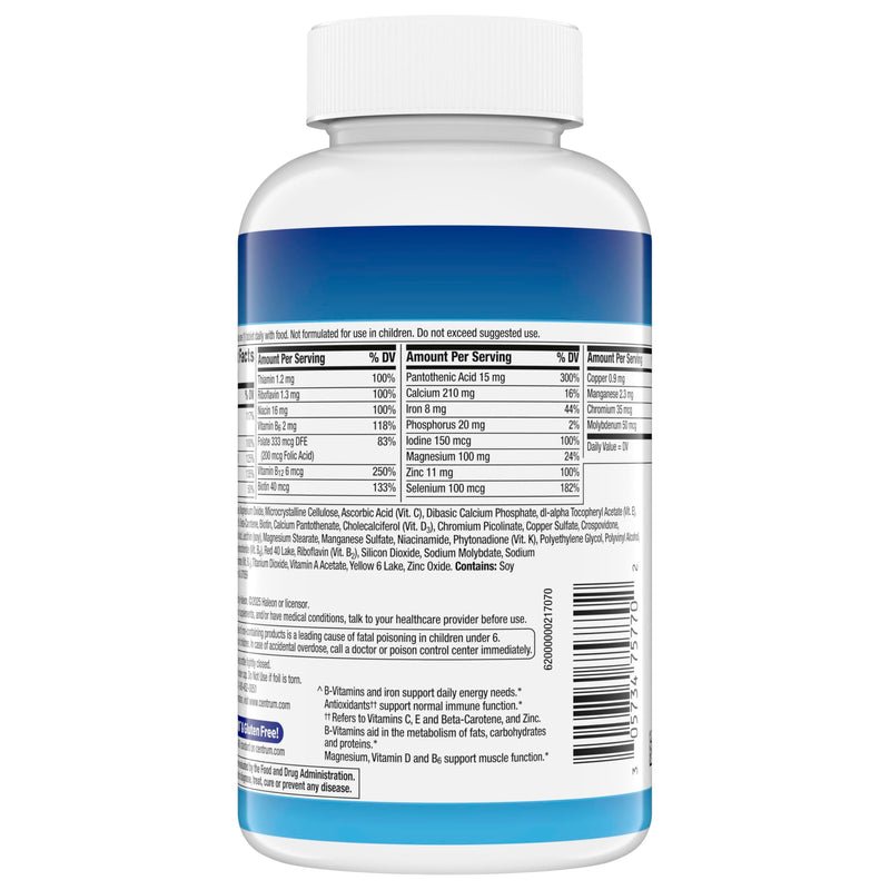 Centrum Multivitamin for Men, Multivitamin/Multimineral Supplement with Vitamin D3, B Vitamins and Antioxidants, Gluten Free, Non-GMO Ingredients -Tablet 200 Count | Contains Vitamin D3, B Vitamins and Antioxidants, Gluten Free, Non-GMO Ingredients, GL...