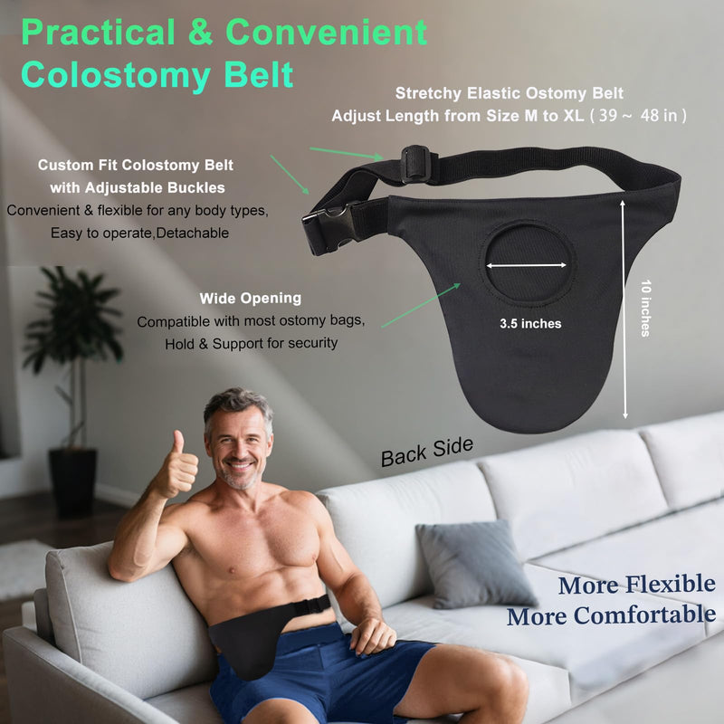 [Australia] - Ostomy Belts for Men and Women Adjustable Stealth Belt for Ostomy Bag Men Women Breathable Ostomy Colostomy Bag covers for Women Colostomy Supplies 