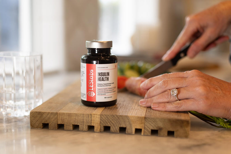 [Australia] - LES Labs Insulin Health – Metabolic Health and Support, Lipid & Carbohydrate Metabolism – Berberine, Chromium, Olive Leaf, Alpha Lipoic Acid & Vanadium – Non-GMO Supplement – 60 Capsules 
