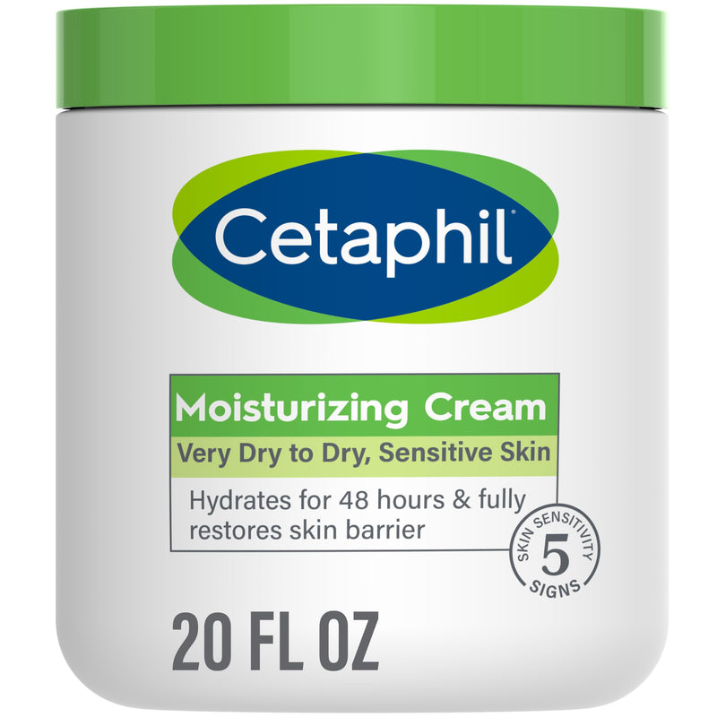 Cetaphil Face & Body Moisturizer, Hydrating Moisturizing Cream For Dry To Very Dry, Sensitive Skin, NEW 20 Oz, Fragrance Free, Non-Comedogenic, Non-Greasy (Packaging May Vary) 20 Fl Oz (Pack of 1)