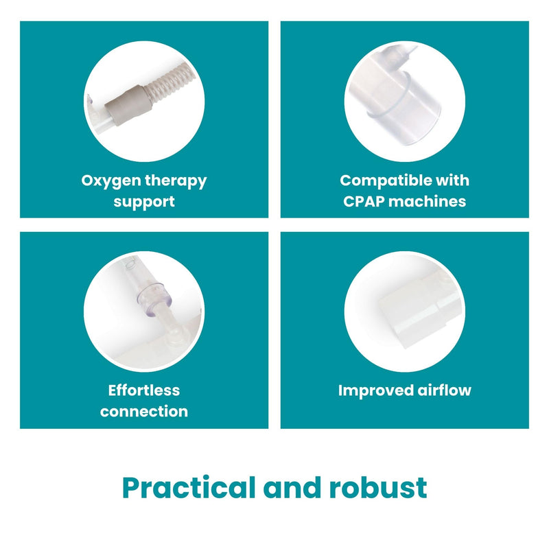 [Australia] - 2-Pack LifeSource Oxygen Enrichment Adapter, Oxygen Connector. CPAP Tube Adapter. 