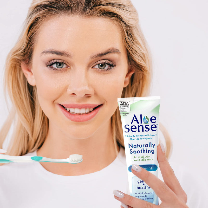 [Australia] - Naturally Soothing Toothpaste for Sensitive Teeth and Gum Care with Aloe Vera, Allantoin & Fresh Mint Flavor, Gentle & Natural, ADA Approved (5-oz, 2 Count) 5 Ounce (Pack of 2) 