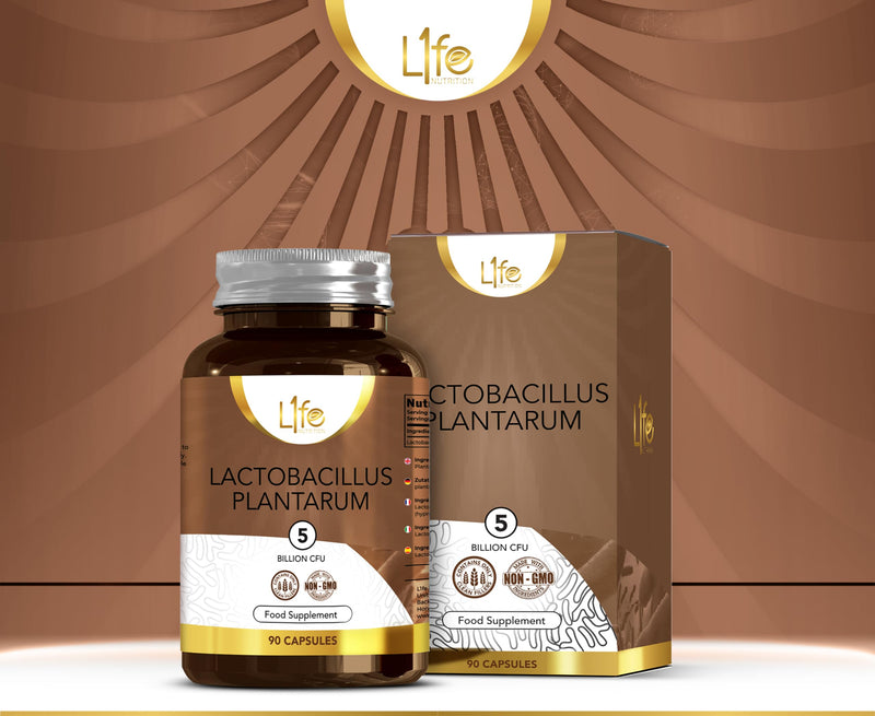 LN Lactobacillus Plantarum | 90 L-Plantarum Capsules - 5 Billion CFU High Strength Probiotic per Serving | Lactobacillus Probiotics | Non-GMO, Gluten & Allergen Free | Made in the UK