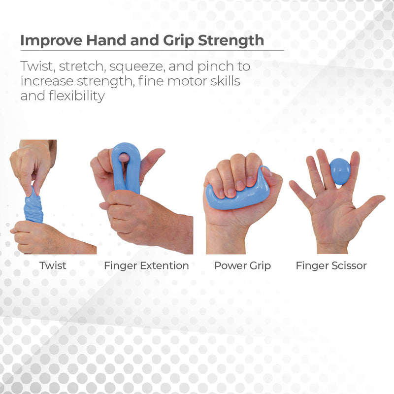 [Australia] - Sammons Preston Therapy Putty, Therapeutic Hand Exerciser, Theraputty for Finger and Hand Rehabilitation, Exercise Putty to Improve Hand Grip Strength, Occupational Therapy, 4 Ounce, Firm, Blue 4 Ounces Blue - Firm 