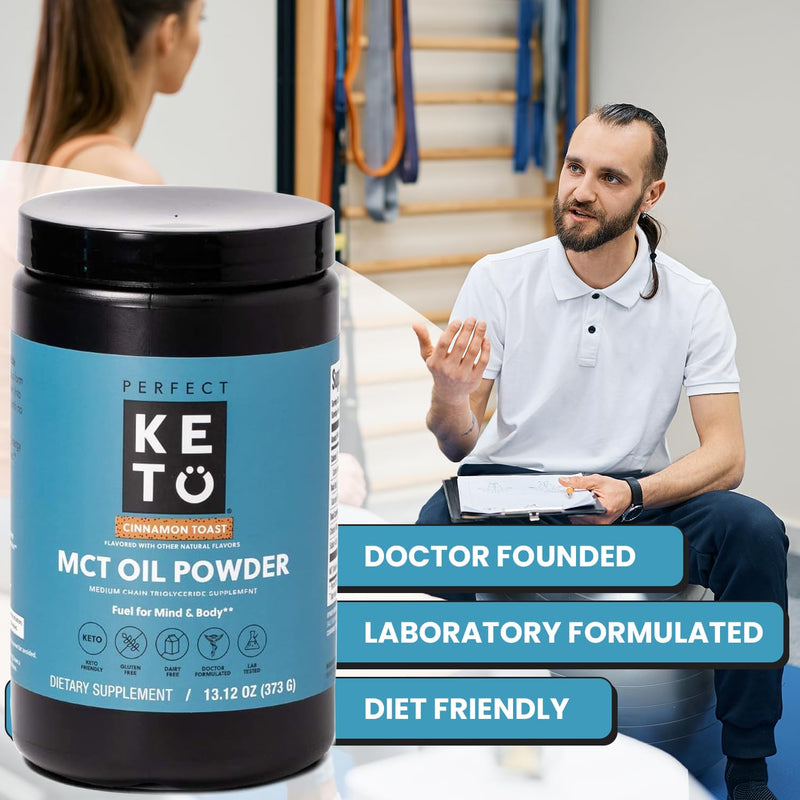 [Australia] - Perfect Keto MCT Oil Powder, Medium Chain Triglycerides, Ketogenic Non-Dairy Coffee Creamer and Bulk Supplement, 30 Servings (Vanilla) Vanilla 