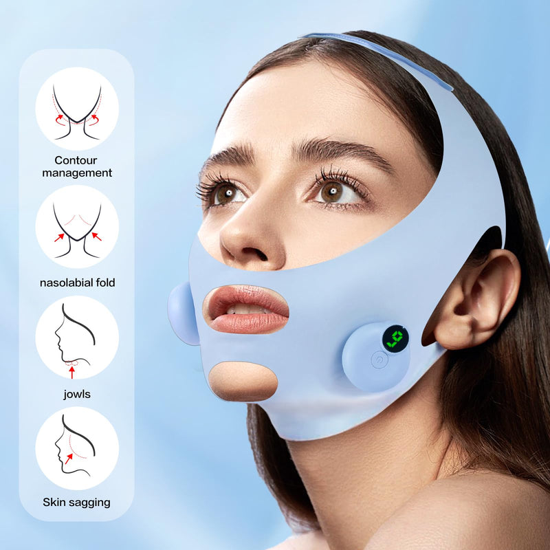 [Australia] - V-Shaped Face Machine Double Chin Reducer, Electric Double Chin Reducer & Face Lifting Device with 6 Modes 9 Intensity Levels 