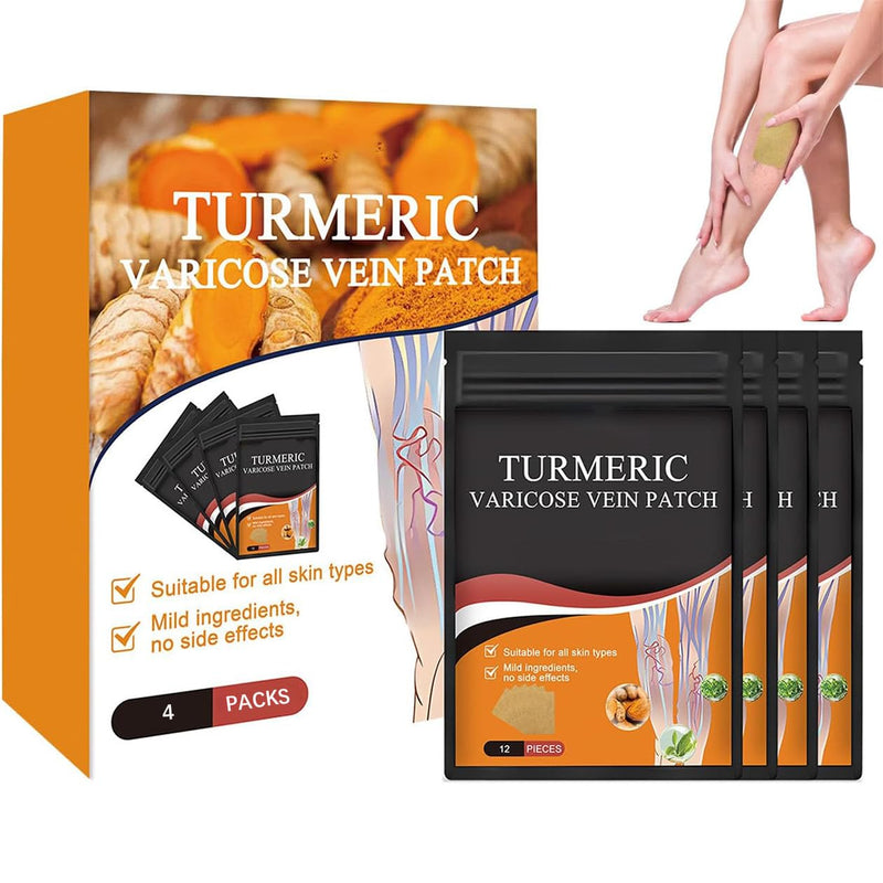 [Australia] - Furzero turmeric varicose vein plaster, Furzero varicose vein plaster, turmeric varicose vein plaster, turmeric plaster for varicose veins, promotes blood circulation (48 PIECES) 