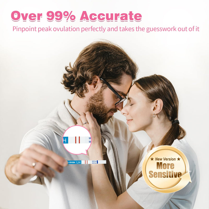 HEAL-CHECK Ovulation Test Strips 50 and Pregnancy Tests 30, Bulk Ovulation Predictor Kit for Women TTC, Over 99% Accuracy, Easy to Use at Home, Individually Wrapped, FSA HSA | 50LH+30HCG+80 Urine Cups