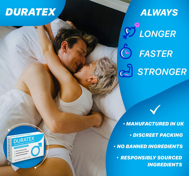 DURATEX by Hilman Blue Pills for Men Endurance - Premium Strong 100mg Tablets for Enhanced Stamina Firm Performance Power Booster Herbal Male Food Supplements for Long Lasting (40 Count (Pack of 1)) 40 count (Pack of 1)