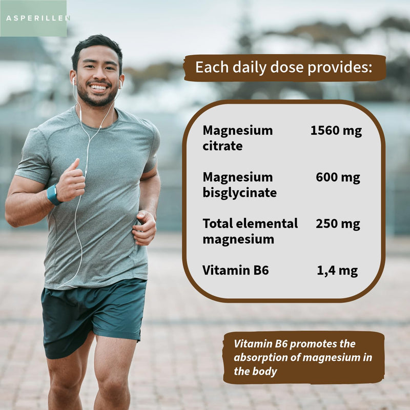 Magnesium Citrate 1560mg + Magnesium Bisglycinate 600mg Gummies - High Strength with 250mg Elemental Magnesium and Vitamin B6 - Vegan - Cola Flavour - 60 Gummies