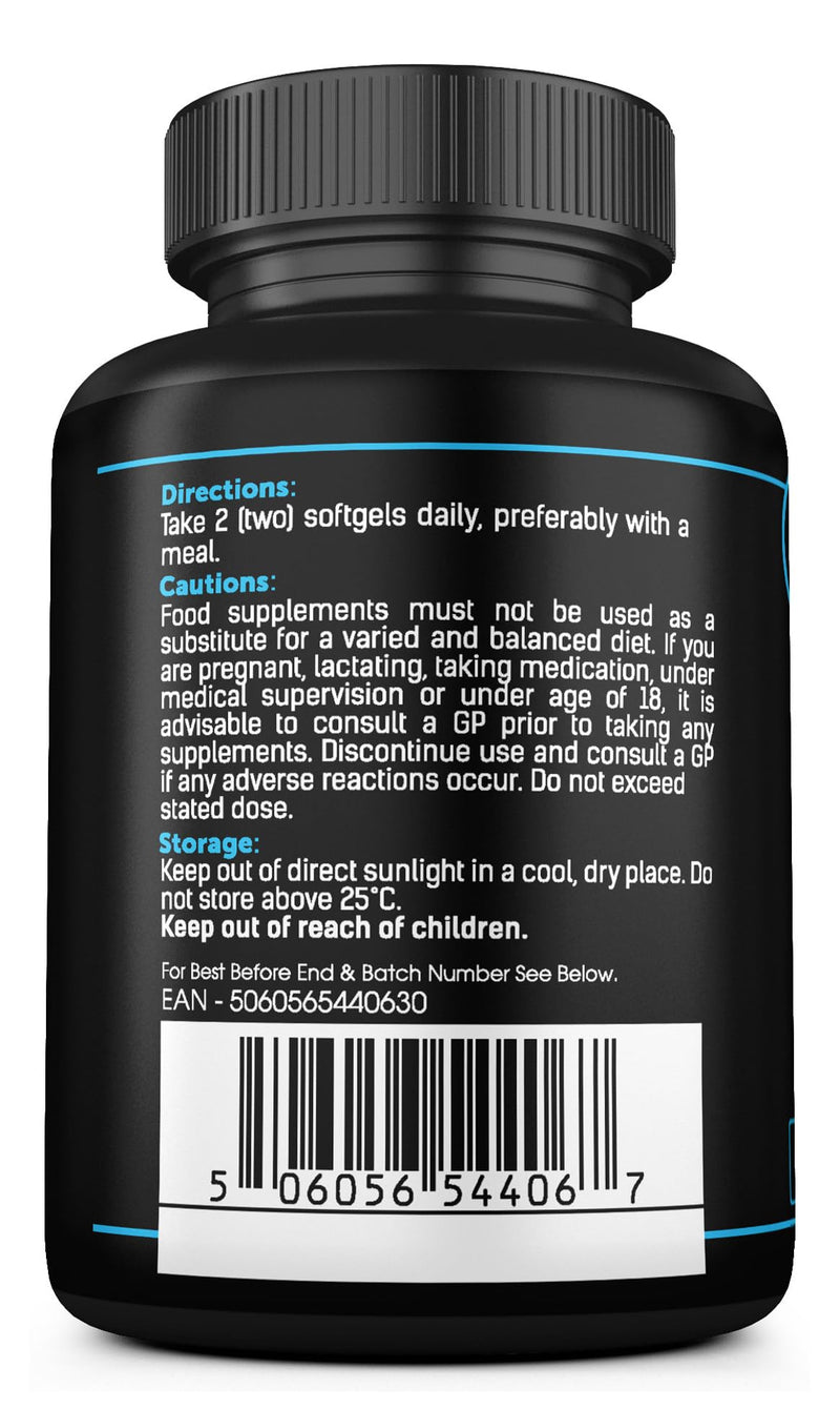 Omega 3 Fish Oil Capsules High Strength - 2,000mg Daily Serving - 33:22 EPA/DHA - 120 Softgel Capsules - SS Sport Supplies 120 count (Pack of 1)