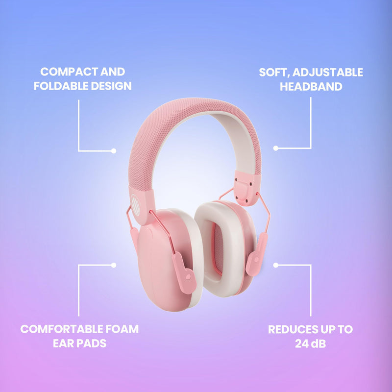 [Australia] - Eargasm Kids Earmuffs 24dB Noise-Reducing Headphones Children Age 3-13 Sensory Control Hearing Protection for Concerts + More Pink 