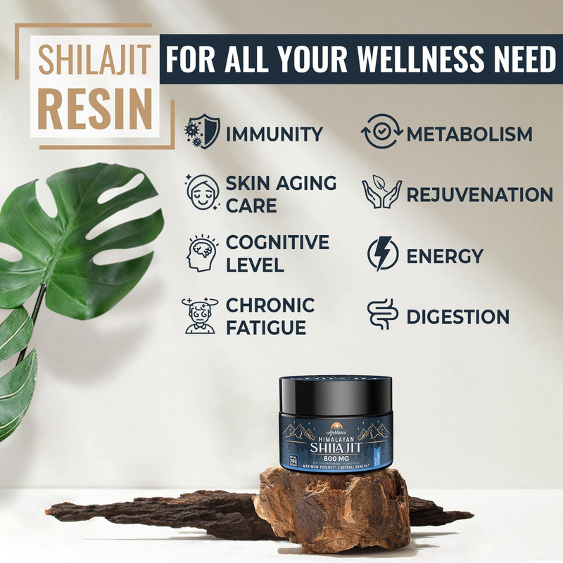 [Australia] - Ajoblanco 800 Mg Himalayan Shilajit Resin, Shilajit Pure Himalayan Organic, Shilajit Supplement with Purity, High Dosage & Potency for Energy, Strength & Immunity, Men & Women, 30 Grams 1.05 Ounce (Pack of 1) 
