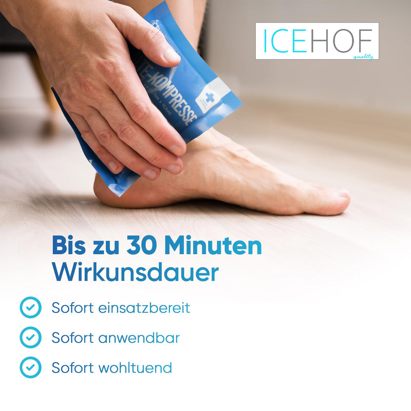 [Australia] - ICEHOF cooling pads for bending - 10x instant cold compress - 15.3 x 12.7 cm Disposable cooling packs - disposable cooling pads cooling compress for on the go - bending cold pack - cooling pack for bending pack of 10 