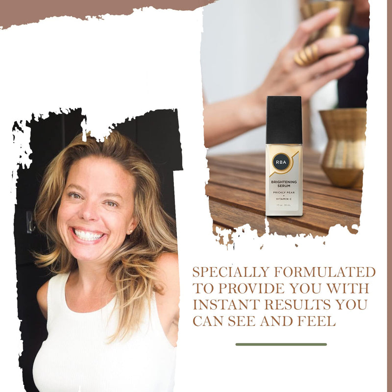RBA Skincare's Brightening Serum for Age Spots - Vitamin Pack with Prickly Pear and Vitamin C - Daily Vegan Serum for Skin - 1 fl oz