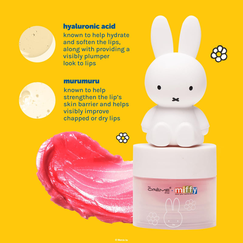 The Crème Shop Miffy Bestsellers Set Miffy Makeup Bag, Compact Mirror and Tinted Lip Balm (Rare Rose)