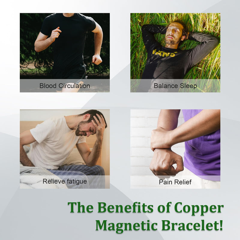 [Australia] - 3 Copper Rings for Men Women, 99.9% Pure Copper Magnetic Rings, Adjustable copper095 