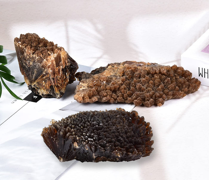 JIC Gem Natural Amber Calcite Healing Crystal Cluster Geode Raw Irregular Mineral Gemstone Large Home Decor 1.1-1.54 Lbs 1.10-1.54 Pound
