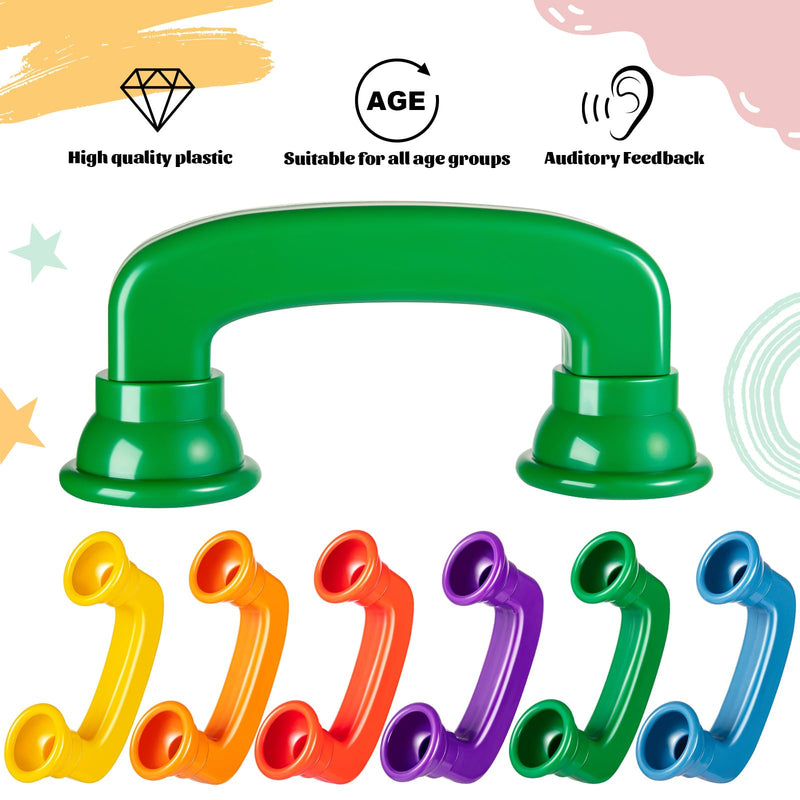 [Australia] - Whisper Reading Phones 6 Pack Upgrade Large Auditory Feedback Hear Myself Sound Phone Speech Therapy Toy Phone Tool for Class Accelerate Reading Fluency Comprehension and Pronunciation 