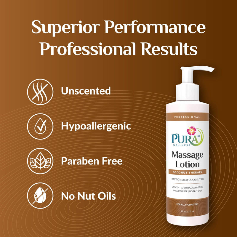 [Australia] - Coconut Therapy Massage Lotion, Physical Therapy Coconut Lotion, Professional Deep Tissue Therapy, Unscented Lotion for Physical Therapy Recovery 8oz 8 Fl Oz (Pack of 1) 