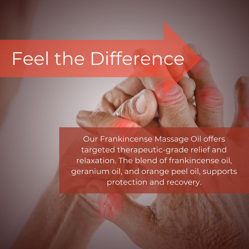 [Australia] - Frankincense Massage Oil 8 Fl Oz - Knees, Elbows, Hips, Hands, Shoulders and Legs - 100% Pure Frankincense Oil Relaxes Soreness and Stiffness 