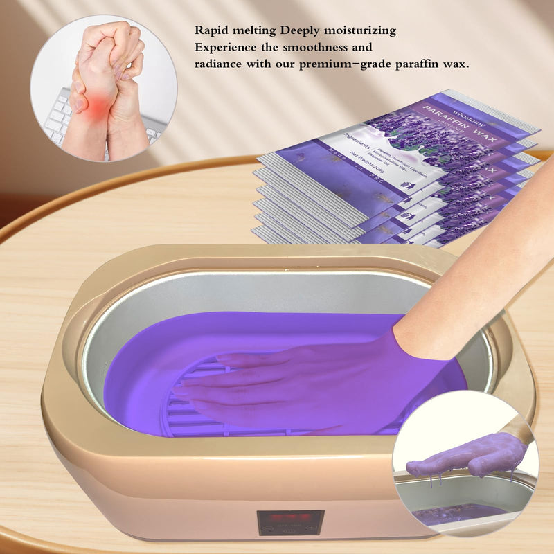[Australia] - Paraffin Wax Refills, 12 PackParaffin Wax for Hands and Feet, Hot Melt Paraffin Wax Blocks for Paraffin Bath, Lavender Scent + Dry Flowers, Relieves Muscle Fatigue Nourishes Dry Skin lavender 12 