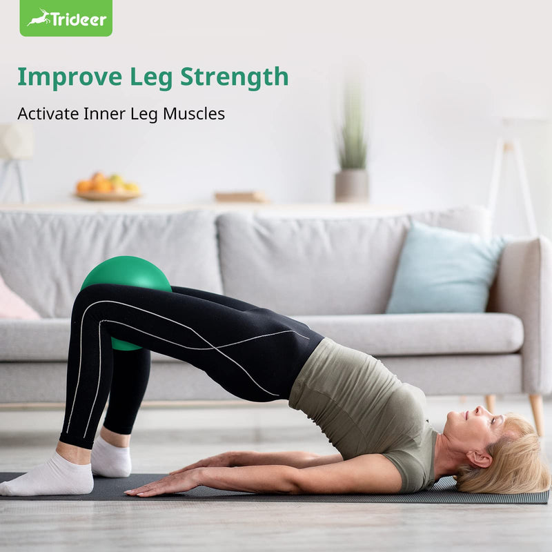 [Australia] - Trideer Exercise Balls Physical Therapy, 9 Inch Pilates Ball Between Knees for Physical Therapy, Mini Exercise Ball - Yoga Ball, Small Workout Balls for Core Strength and Back Support Green 