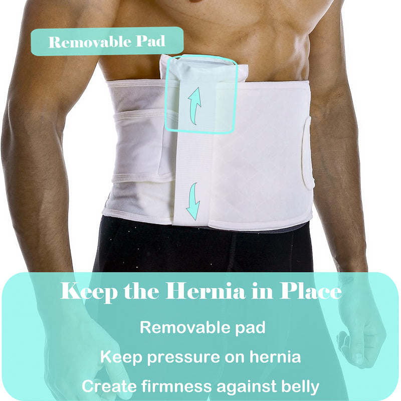 Hernia Belts for Men Abdominal Support Surgical Belly Binder Stomach Wrap Band After Surgery Medium