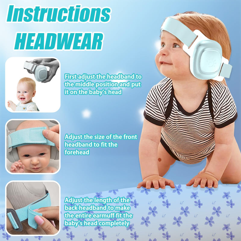 [Australia] - Baby Ear Muffs for Noise Protection,Soft & Adjustable Infant Noise Cancelling Headphones, Comfortable Hearing Protection for Toddlers 