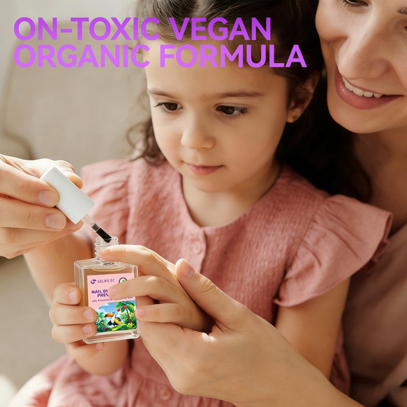 Gelike ec Stop Kids Nail Biting: Strong Extra Bitter Polish for Children | Safe Non Toxic Japanese Vegan Organic Formula to Stop Nail Biting & Thumb Sucking - Long Lasting Clear Treatment for girls