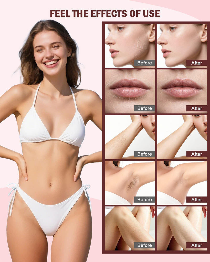 [Australia] - Bikini Trimmer for Women - 2 in 1 Dual Head Bikini Shaver, Painless Electric Razors for Silk Skin, Ceramic Blade, Waterproof Wet & Dry Use Body Hair Removal for Trip（Purple） Purple-rose Gold 