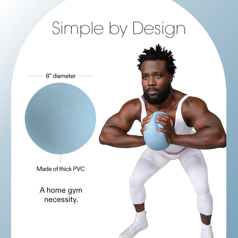 [Australia] - Bala Non-Weighted Exercise Ball - 8" Yoga Ball for Barre, Stretching, Strength & Core Training - Small Pilates Ball Workout Accessory with Mini Pump for Home Gym & Fitness Routines Sea 