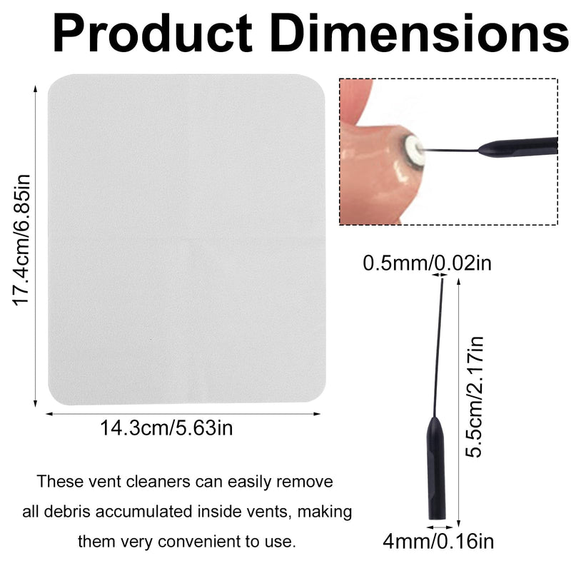 32pcs Hearing Aid Wax Guard Filters & 3pcs Cleaning Kit, Hearing Aid Wax Filters Replacement with Small Brush Ventilation Rod and Dry Wiping Cloth for Phonak Widex & Unitron