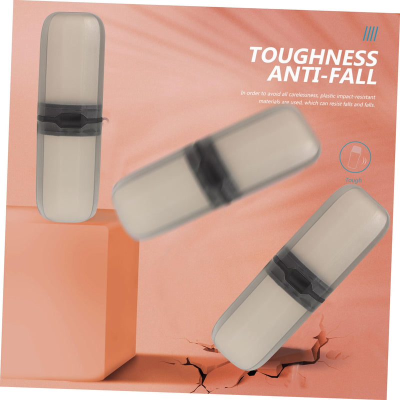 Healifty 2pcs Toothbrush Covers Toothbrush Container Brush for Dentures Brush Cover Toothbrush Holders with Cover Toothbrush Holder Oral Brush Case at Home Bracket Travel