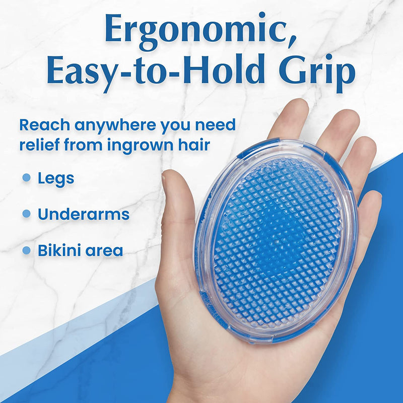 [Australia] - Dylonic Exfoliating Body Scrub Razor Bump Brush, Ingrown Hairs Solution Pads - After Waxing Skin Care Exfoliator for Body Shaving Irritation, Strawberry Legs, Armpit, Bikini Body Exfoliator Scrubber Orange & Blue 2 Packs 