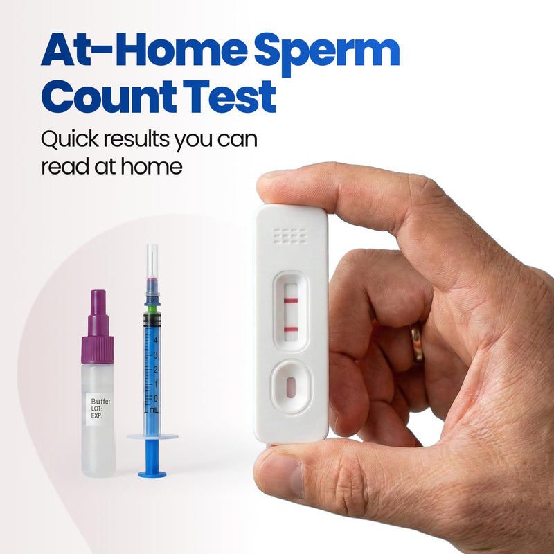 Fertility Test Kit for Men – Sperm Count Home Test Kit for Male Fertility – At-Home Semen Analysis Shows Normal or Low Sperm Count – Fast, Private, Easy to Use