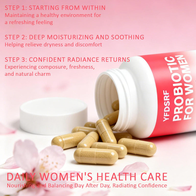 Women's Vaginal Probiotic Supplement for Intimate Health & pH Balance | with Hyaluronic Acid, Multi-Collagen, Vitamin C | Supports Comfort, Moisture & Antioxidant Defense | 120 Capsules (1) 1